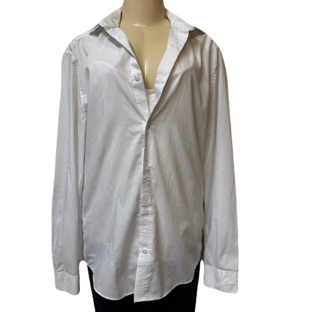 H&M White Slim Fit Shirt Size L